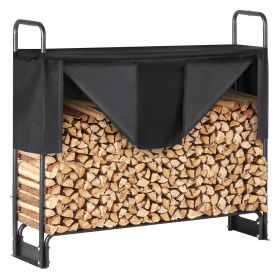 VEVOR 4.3FT Outdoor Firewood Rack with Cover, 52x14.2x46.1 in, Heavy Duty Firewood Holder & 600D Oxford Waterproof Cover for Fireplace, Patio VEVOR 4.3FT Outdoor Firewood Rack with Cover, 52x14.2x46.1 in, Heavy Duty Firewood Holder & 600D Oxford Waterproof Cover for Fireplace, Patio